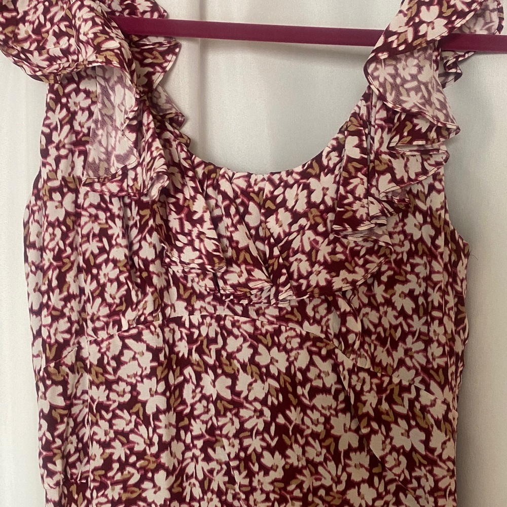 Madewell Ruffled Scoopneck Maxi Dress in Floral NWT - Picture 4 of 6
